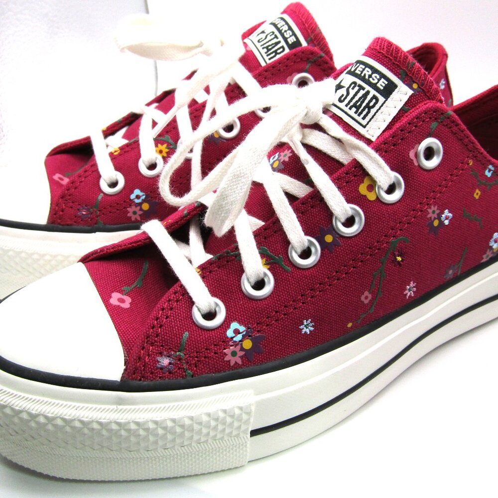 CONVERSE FLORAL PATCHWORK BERRY 7.5 - Picture 3 of 7